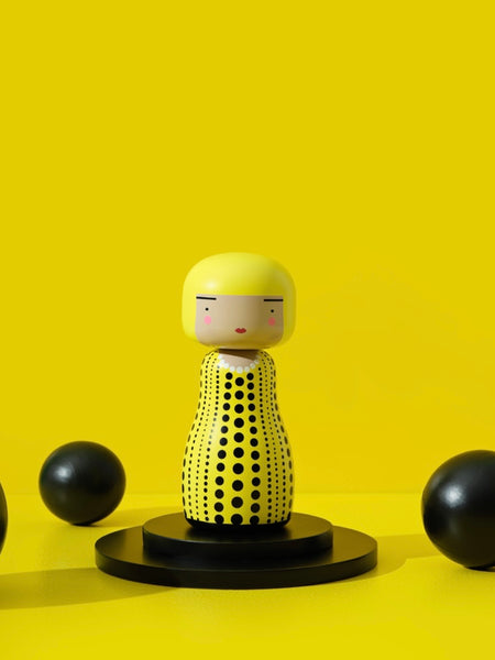 Kokeshi Doll Yayoi Kusama Yellow - Limited Edition DUE MID MAY