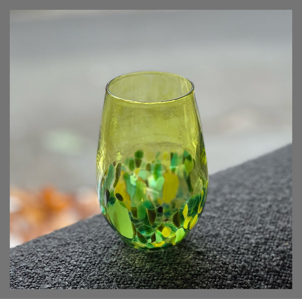 Amokura Stemless Wine Glass - Green