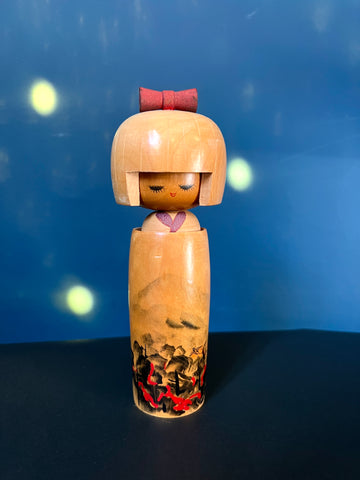 Vintage Kokeshi Doll - Bow