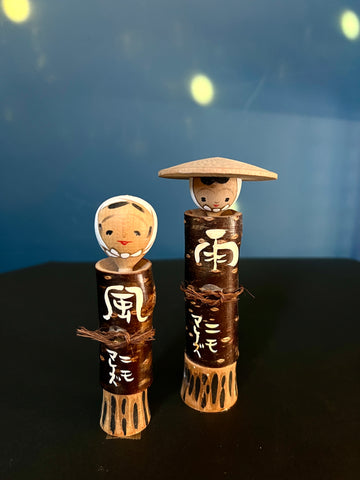 Vintage Kokeshi - Woody Pair