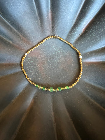 Luum Workshop Bracelet - Green Tourmaline + Garnet
