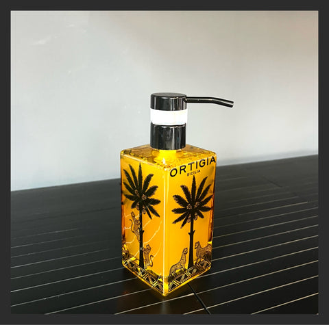 Ortigia Liquid Soap in Glass Bottle 500ml - Ambra Nera