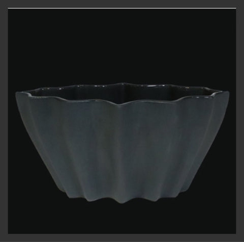 Object VB Fluted Bowl- Black Matte