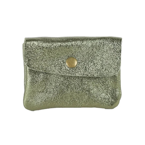 Metallic Coin/Card Purse - Khaki