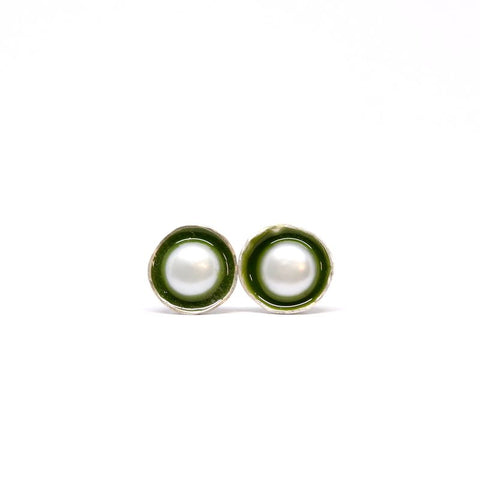 Fruit Bowl Studios Rockpool Studs - Army Green E523