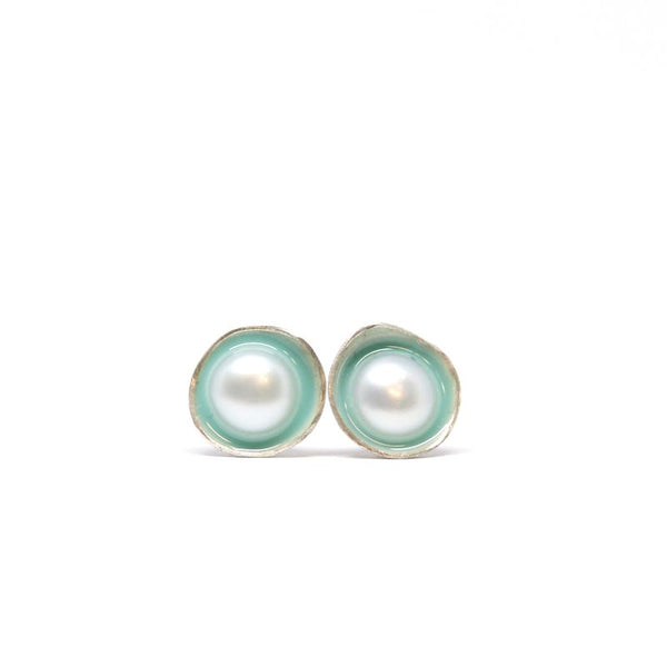 Fruit Bowl Studio Rockpool Studs - Ice Blue E528