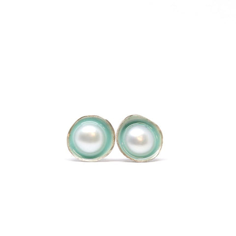 Fruit Bowl Studio Rockpool Studs - Ice Blue E528