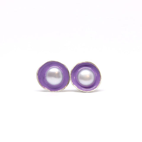 Fruit Bowl Studio Rockpool Studs - Purple E527