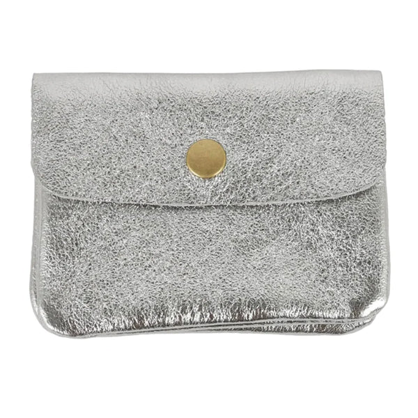 Metallic Coin/Card Purse - Silver