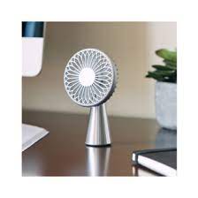 Lexon Wino Mini Hand Held Fan - Brushed aluminium