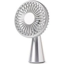 Lexon Wino Mini Hand Held Fan - Brushed aluminium