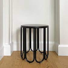 Montalto Side Table with Black Stain Oak Top